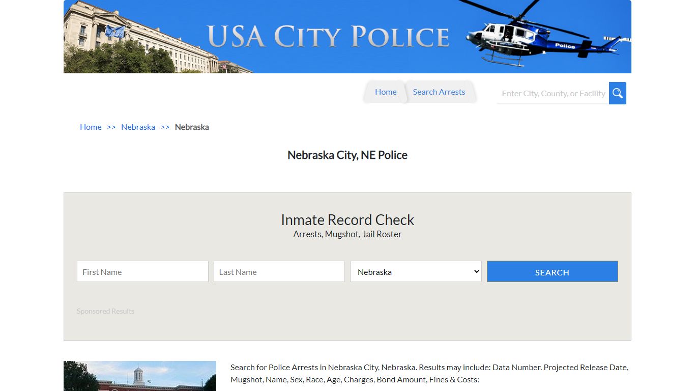 Nebraska City, NE Police | Jail Records