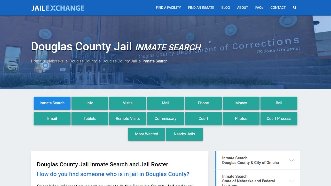 Inmate Search: Roster & Mugshots - Douglas County Jail, NE